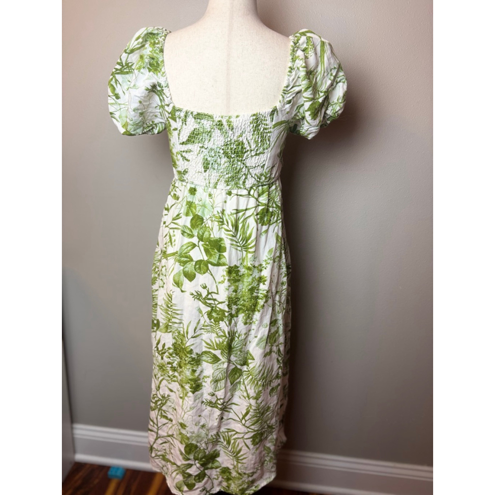 Anthropologie Sweet Wanderer Midi Dress s White Floral spring Easter brunch - Picture 5 of 10